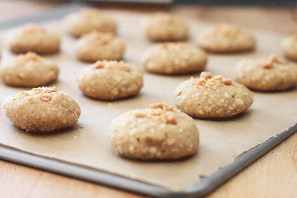 Galletas de mantequilla con avena y caramelo Galletas de mantequilla con avena y caramelo