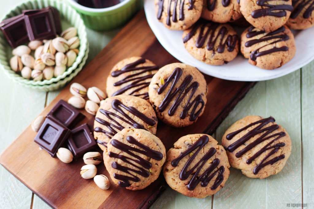 galletas de pistacho y chocolate