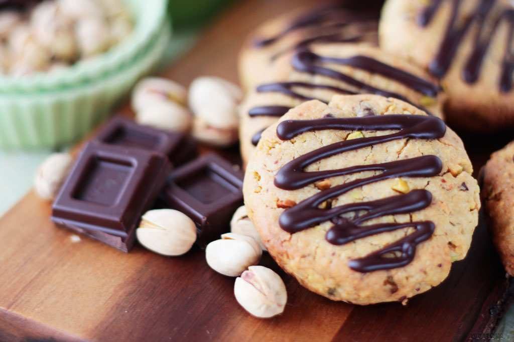 galletas de pistacho y chocolate