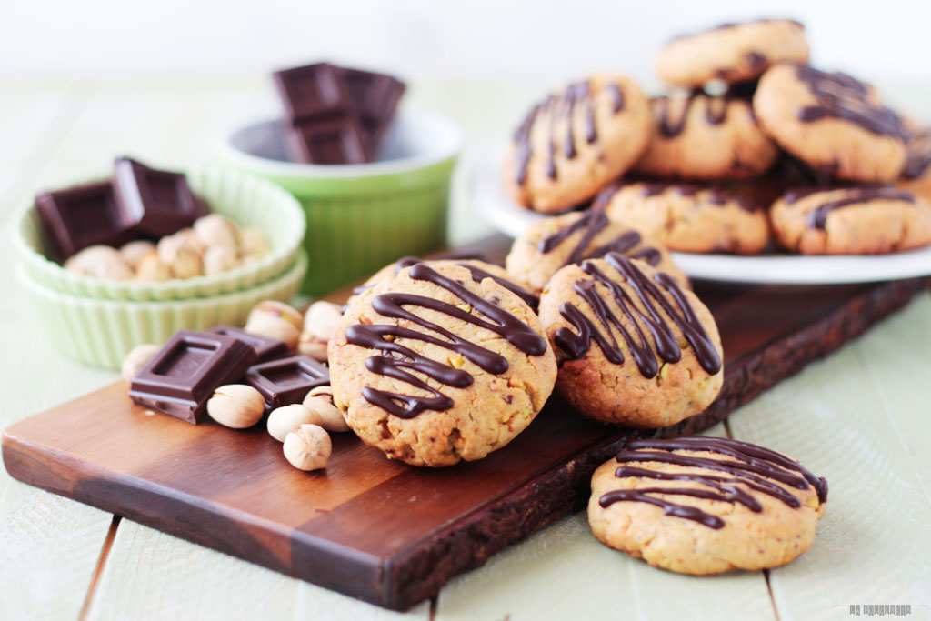 galletas de pistacho y chocolate