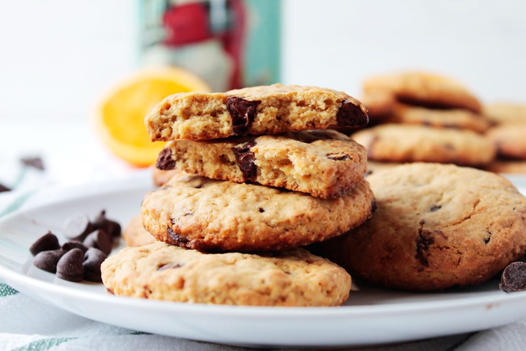 Galletas de avena con naranja y chocolate