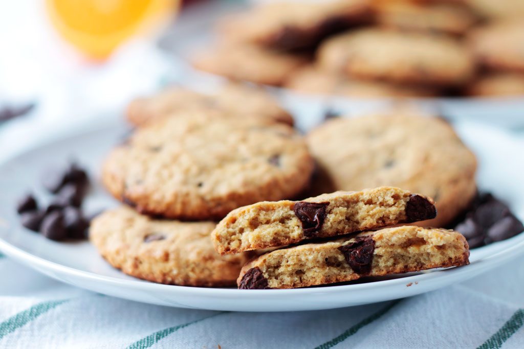 Galletas de avena con naranja y chocolate
