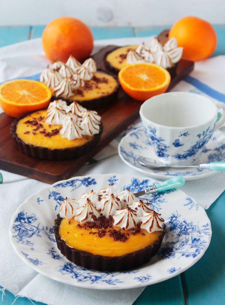 Tartaletas de naranja y chocolate Tartaletas de naranja y chocolate