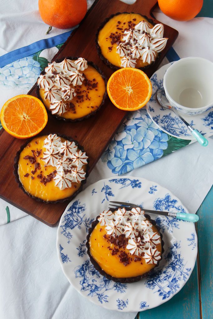 Tartaletas de naranja y chocolate Tartaletas de naranja y chocolate